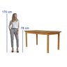 Conjunto para Jardim Madeira Maciça 160x80cm 1 Mesa 6 Cadeiras Assento Estofado Itália - 5