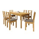 Ver imagem 2 de Conjunto Sala de Jantar Área Externa 6 Lugares Mesa Retangular Madeira Maciça Itália Marrom/Cera Mel/Café