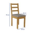 Ver imagem 4 de Conjunto para Jardim Madeira Maciça 160x80cm 1 Mesa 6 Cadeiras Assento Estofado Itália