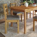 Ver imagem 6 de Conjunto para Jardim Madeira Maciça 160x80cm 1 Mesa 6 Cadeiras Assento Estofado Itália