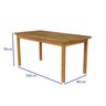 Conjunto para Jardim Madeira Maciça 160x80cm 1 Mesa 6 Cadeiras Assento Estofado Itália - 3