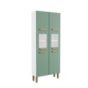Ver imagem 1 de Armário de Aço 6 Portas 2 Vidros Verde Bella Bertolini