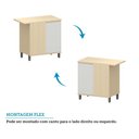 Ver mais imagens de Balcão de Cozinha Canto Reto 100% MDF 1 Porta 95cm Aura Luciane Móveis