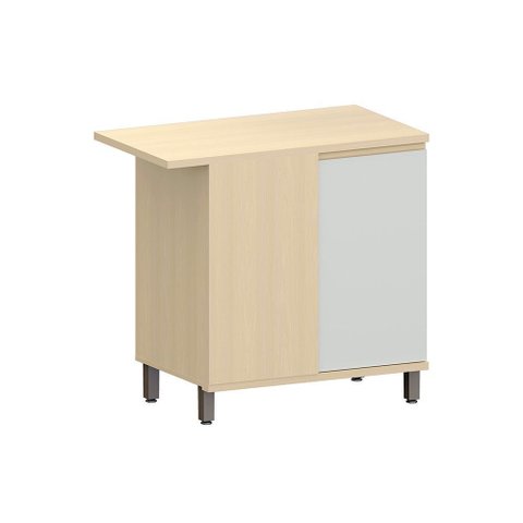 Balcão de Cozinha Canto Reto 100% MDF 1 Porta 95cm Aura Luciane Móveis