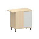 Ver imagem 1 de Balcão de Cozinha Canto Reto 100% MDF 1 Porta 95cm Aura Luciane Móveis