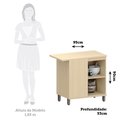 Ver imagem 6 de Balcão de Cozinha Canto Reto 100% MDF 1 Porta 95cm Aura Luciane Móveis