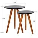 Ver imagem 2 de Conjunto 2 Mesas Laterais / Wood