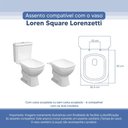 Ver imagem 3 de Tampa Vaso Sanitário Poliester Acrilico Loren Square Branco para Bacia Lorenzetti
