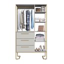 Ver imagem 5 de Closet com 3 Gavetas e 5 Prateleiras Destaques Bege/Arenas/Champanhe