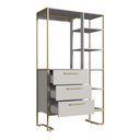 Ver imagem 4 de Closet com 3 Gavetas e 5 Prateleiras Destaques Bege/Arenas/Champanhe