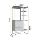 Ver imagem 3 de Closet com 3 Gavetas e 5 Prateleiras Destaques Bege/Arenas/Champanhe