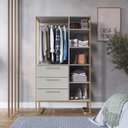 Ver imagem 1 de Closet com 3 Gavetas e 5 Prateleiras Destaques Bege/Arenas/Champanhe