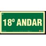 Placa 18 Andar Fotoluminescente S17-18 - 1