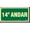 Placa 14 Andar Fotoluminescente S17-14 - 1