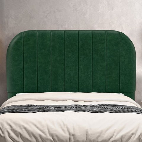 Cabeceira Cama Box King Estofada Orgânica 195cm Alice W01 Couríssimo Verde - Lyam Decor
