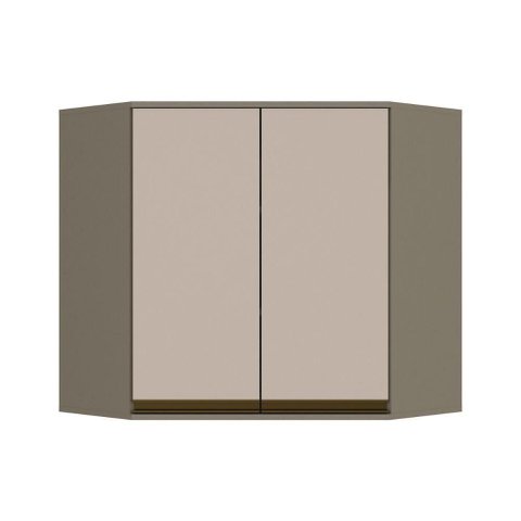 Armário Aéreo P/ Cozinha Canto Oblíquo Connect 2 Portas 83cm Duna/cristal - Henn