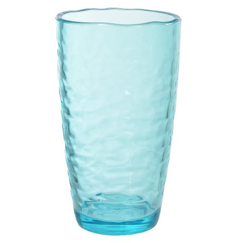 Copo Acrilico 560ml Martelado Azul Florarte