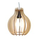 Ver imagem 1 de Lustre Luminária Pendente de Madeira MDF Mod. Bali Cru