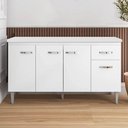 Ver imagem 3 de Balcão Cozinha Gabriela 3 Porta 150cm S-t Ajl Branco