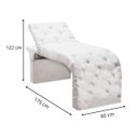 Ver imagem 3 de Maca Estofada Estética Cílios Regulável Spa Suede Ivete:branco