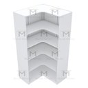 Ver imagem 3 de Armário de Canto Prateleiras 1x1 M112.2021.b (loja, Closet) Mundi Moveis