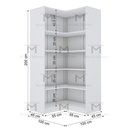Ver imagem 2 de Armário de Canto Prateleiras 1x1 M112.2021.b (loja, Closet) Mundi Moveis