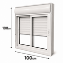Ver imagem 2 de Janela com Persiana Integrada Manual Mosquiteira Branco 100x100