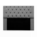 Ver imagem 2 de Kit Cabeceira Mirage + Calçadeira Baú Veneza Casal 140cm Suede - Ecotec Decor:Cinza