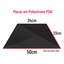 Ver imagem 2 de 12 Placas 3d Pvc Painel Trapézio Revestimento Parede 50x50cm Modelo:preto
