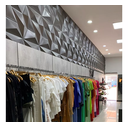 Ver imagem 6 de 12 Placas 3d Pvc Painel Trapézio Revestimento Parede 50x50cm Modelo:preto