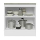 Ver imagem 4 de Balcão de Cozinha 80 Cm 2 Portas Branco/preto Lux Madesa Branco/preto