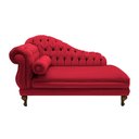 Ver imagem 1 de Recamier Divã Namoradeira Larissa 150cm Suede Vermelho - LM DECOR