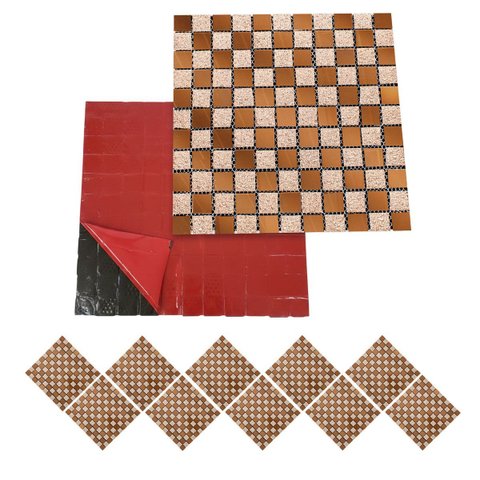Pastilha De Vidro Kit 10 Uni Autocolante Parede Cozinha Banheiro Decorativa Facil Aplicacao Moderna 