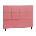 Ver imagem 1 de Cabeceira Estofada Box Casal King Size Encosto para Cama Civic 195x126 Cm Rosa