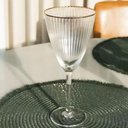 Ver imagem 6 de Jogo 4 Taças de Vinho com Borda Dourada Lines Vidro Transparente 400ml Wolff