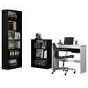 Ver imagem 3 de Escrivaninha Madesa Rubi + Estante 6908 + Estante 6907 - Preto/branco