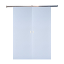 Ver imagem 2 de Porta de Correr Dupla Branco Prime 210x140 C/kit Aluminio