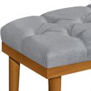 Ver imagem 4 de Recamier Calçadeira Apolo Linho Cinza Solteiro 1,00m Base Madeira Pés Palito