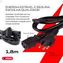 Ver imagem 4 de Cabo de Força Energia Cpu Pc Fonte Computador Monitor Impressora 3 Pinos Tripolar Bivolt 110/220