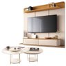 Home Suspenso Galax Cinamomo Off White e Kit Mesa de Centro Sky Off White- Hb Móveis - 1