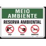 PLACA MEIO AMBIENTE RESERVA AMBIENTAL - 1
