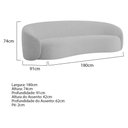 Ver imagem 3 de Kit Sofá 3 Lugares 180cm e 2 Poltronas Orgânica Luxo Recepção Amore Linho Cinza Claro - Amarena Móve