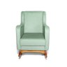 Cadeira Poltrona de Amamentação e Balanço C/ Puff Veludo Verde - Lahome Decor (disponibilidade: Disp - 2