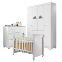 Ver imagem 1 de Quarto de Bebê Ane com Berço Americano Mirelle Branco Brilho – Phoenix Baby
