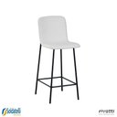 Ver imagem 3 de Kit 2 Banquetas Celeste em Pu Marrom e Tecido Off White ou Verde Oliva - Rivatti