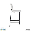 Ver imagem 5 de Kit 2 Banquetas Celeste em Pu Marrom e Tecido Off White ou Verde Oliva - Rivatti