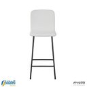 Ver imagem 4 de Kit 2 Banquetas Celeste em Pu Marrom e Tecido Off White ou Verde Oliva - Rivatti