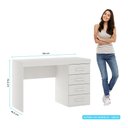 Ver imagem 5 de Kit Home Office Completo Escrivaninha 4 Gavetas e Estante Branco Menu Móveis
