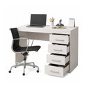 Ver imagem 3 de Kit Home Office Completo Escrivaninha 4 Gavetas e Estante Branco Menu Móveis