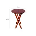 Ver imagem 4 de Conjunto Mesa Bistrô Dobrável com 2 Banquetas de Madeira Maciça